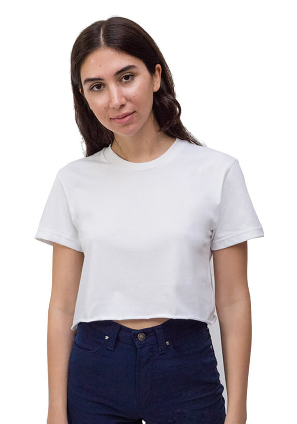 Customizable Fine Jersey Short Sleeve Cropped T-Shirt