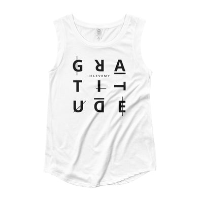 Gratitude Ladies’ Cap Sleeve T-Shirt