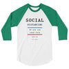 "Social Distancing" Unisex 3/4 Sleeve Shirt